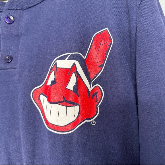 Vintage Majestic 80s Cleveland Indians MLB Genuine Merchandise Navy XL T-Shirt - Picture 6 of 6